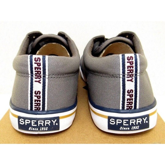 Men's Sperry Top-Sider Striper II CVO Grey Canvas Lace Up Low Top Sneakers WIDE - Picture 4 of 5